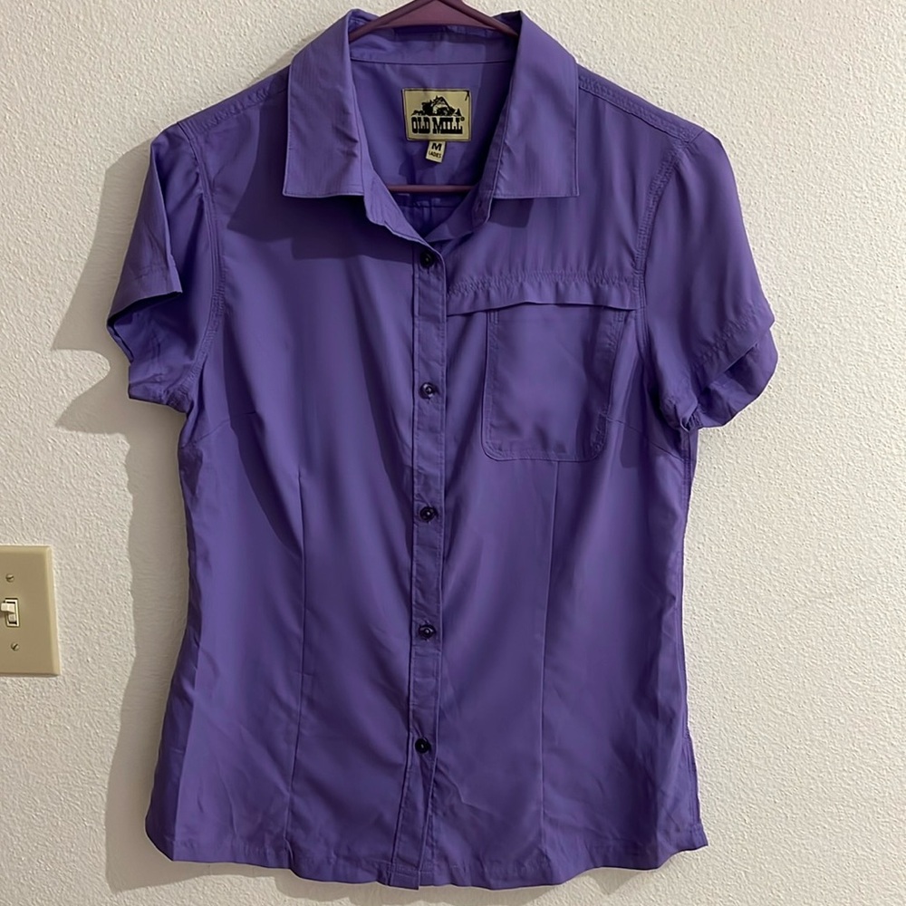 Old Mill high quality summer shirt pretty in purple size M